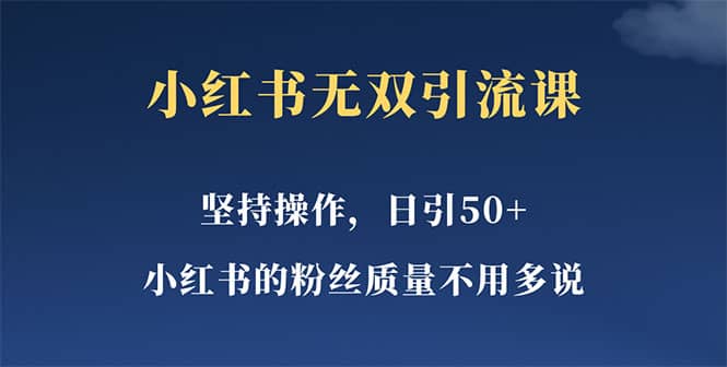 小红书无双课一天引50+女粉，不用做视频发视频，小白也很容易上手拿到结果-鬼谷创业网