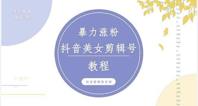 抖音快手暴力涨粉美女混剪视频教程 百分百过原创图片教程 附带违规申诉方法-鬼谷创业网