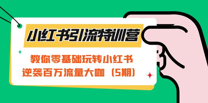 小红书引流特训营-第5期：教你零基础玩转小红书，逆袭百万流量大咖-鬼谷创业网