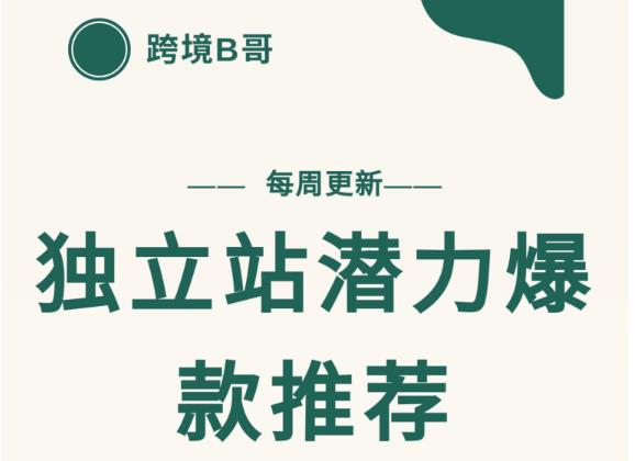 【跨境B哥】独立站潜力爆款选品推荐，测款出单率高达百分之80（每周更新）-鬼谷创业网