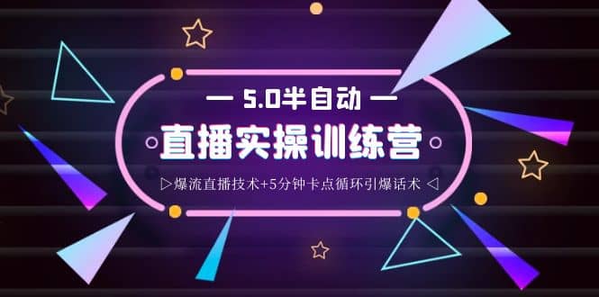 蚂蚁·5.0半自动直播2345打法，半自动爆流直播技术+5分钟卡点循环引爆话术-鬼谷创业网