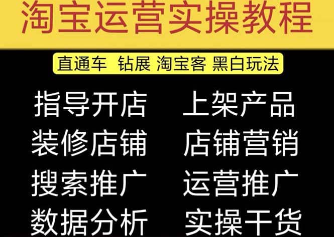 2023淘宝开店教程0基础到高级全套视频网店电商运营培训教学课程（2月更新）-鬼谷创业网