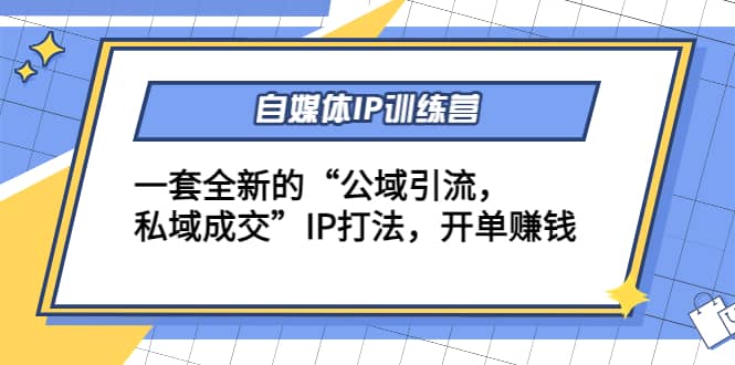 自媒体IP训练营(12+13期)一套全新的“公域引流，私域成交”IP打法-鬼谷创业网