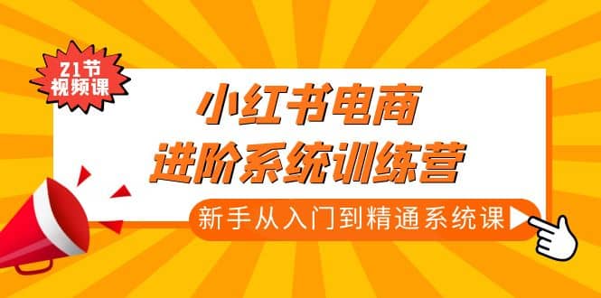 小红书电商进阶系统训练营：新手从入门到精通系统课（21节视频课）-鬼谷创业网