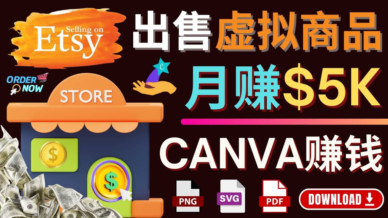 通过Etsy出售Canva模板，操作简单，收益高，月赚5000美元-鬼谷创业网