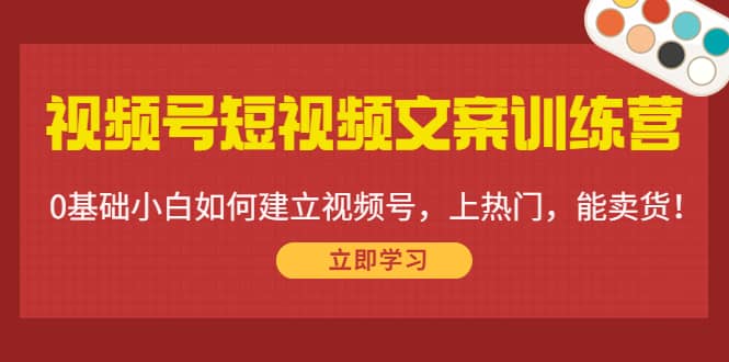 视频号短视频文案训练营：0基础小白如何建立视频号，上热门，能卖货！-鬼谷创业网