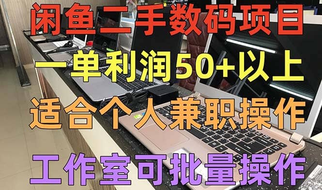 闲鱼二手数码项目，个人副业低保收入，工作室批量放大操作-鬼谷创业网