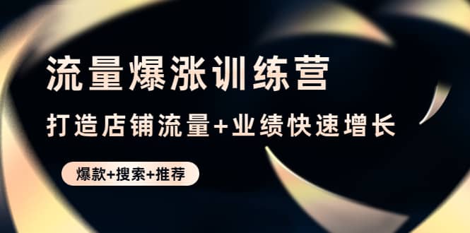 流量爆涨训练营：打造店铺流量+业绩快速增长 (爆款+搜索+推荐)-鬼谷创业网