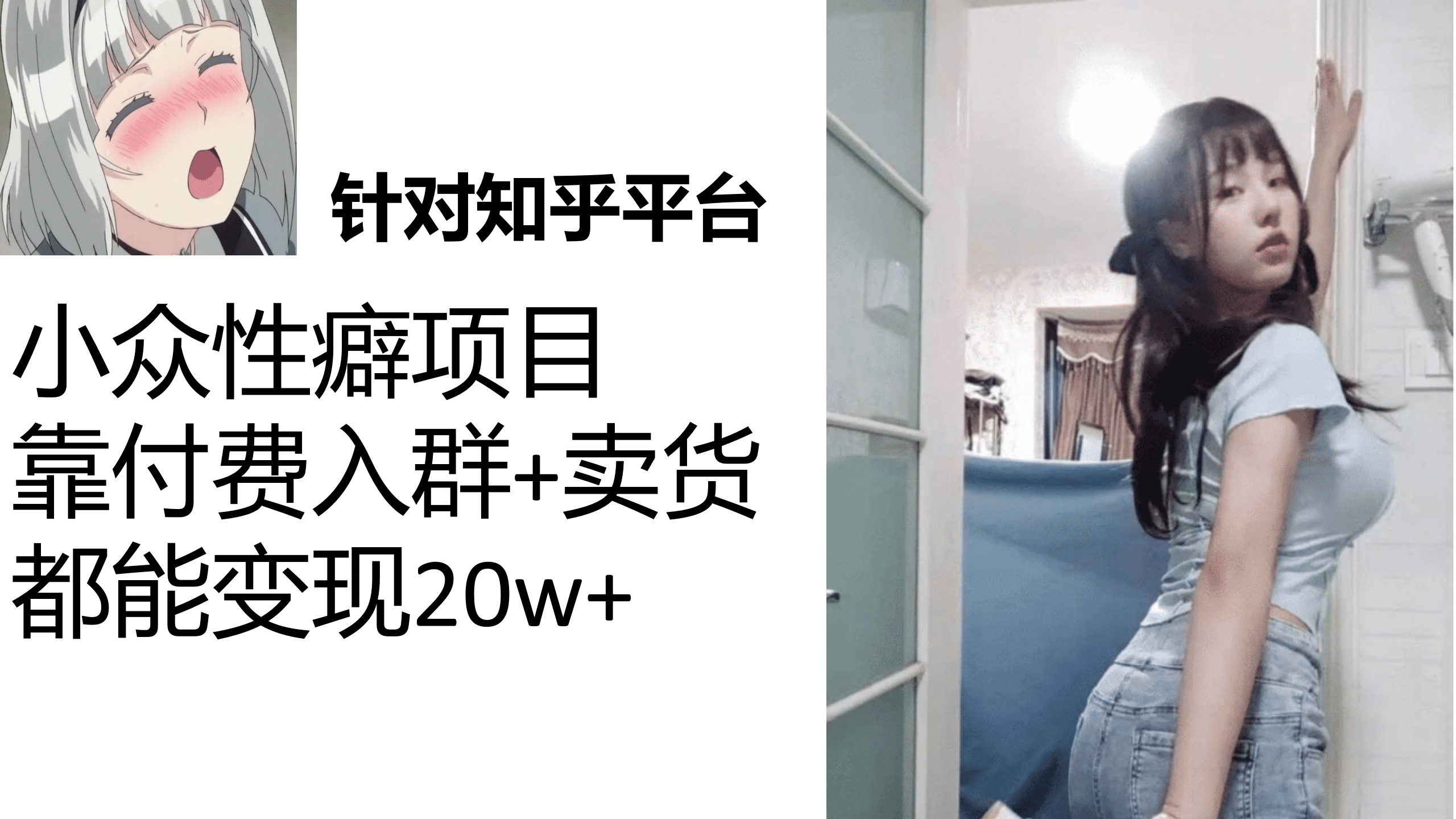 知乎小众性癖项目，Lsp的钱才是最好赚的，付费建群+卖货变现20w-鬼谷创业网