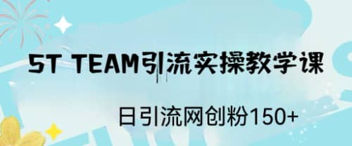 ST TEAM引流实操课，日引流网创粉100+-鬼谷创业网