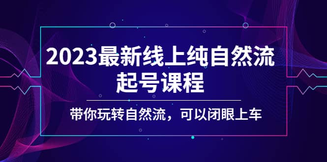 2023最新线上纯自然流起号课程，带你玩转自然流，可以闭眼上车-鬼谷创业网