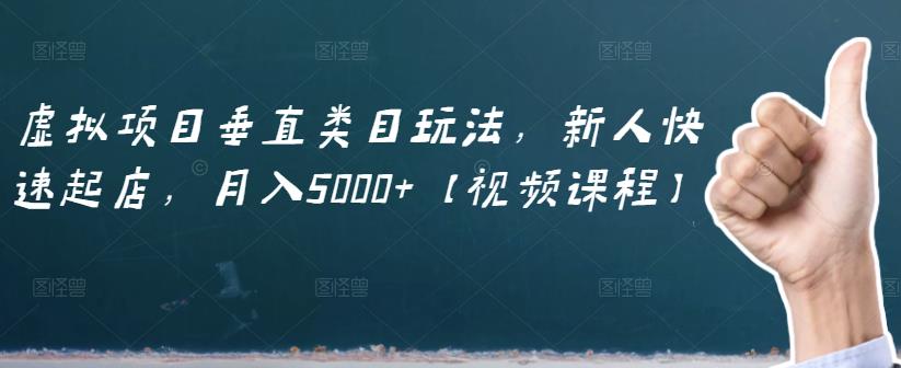 虚拟项目垂直类目玩法，新人快速起店，月入5000+【视频课程】-鬼谷创业网