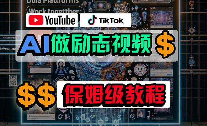 利用AI制作励志视频，在YouTube和TikTok赚钱，小白可做（附工具）-鬼谷创业网