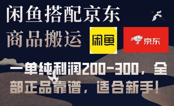 闲鱼搭配京东备份库搬运，一单纯利润200-300，全部正品靠谱，适合新手！-鬼谷创业网