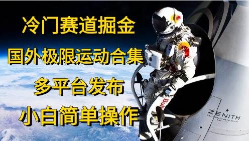 冷门赛道掘金，国外极限运动视频合集，多平台发布，小白简单操作-鬼谷创业网