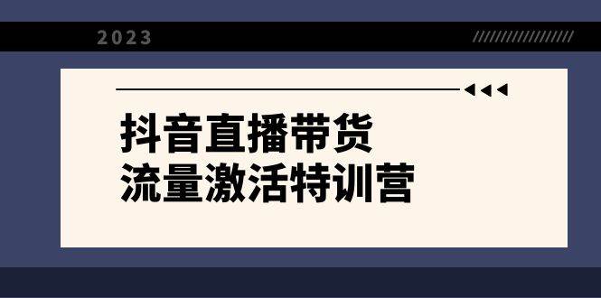 抖音直播带货-流量激活特训营，入行新手小白主播必学（21节课+资料）-鬼谷创业网