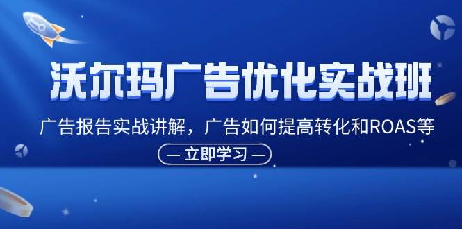 （11847期）沃尔玛广告优化实战班，广告报告实战讲解，广告如何提高转化和ROAS等-鬼谷创业网