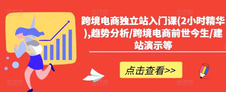 跨境电商独立站入门课(2小时精华),趋势分析/跨境电商前世今生/建站演示等-鬼谷创业网