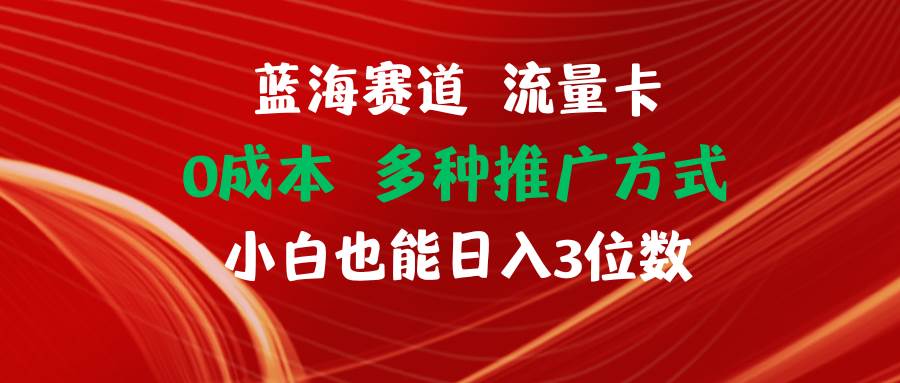 蓝海赛道 流量卡 0成本 小白也能日入三位数-鬼谷创业网