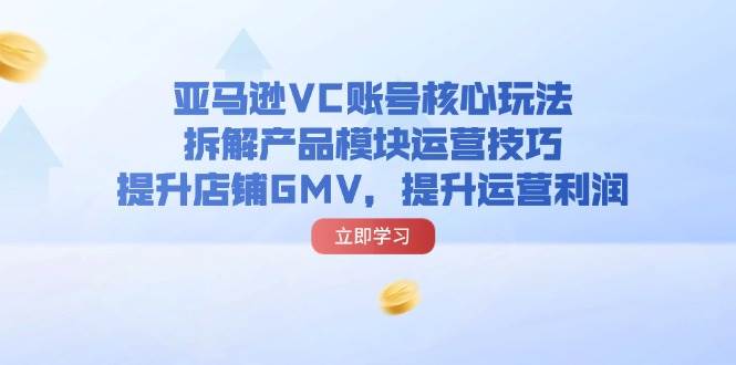 （11848期）亚马逊VC账号核心玩法，拆解产品模块运营技巧，提升店铺GMV，提升运营利润-鬼谷创业网