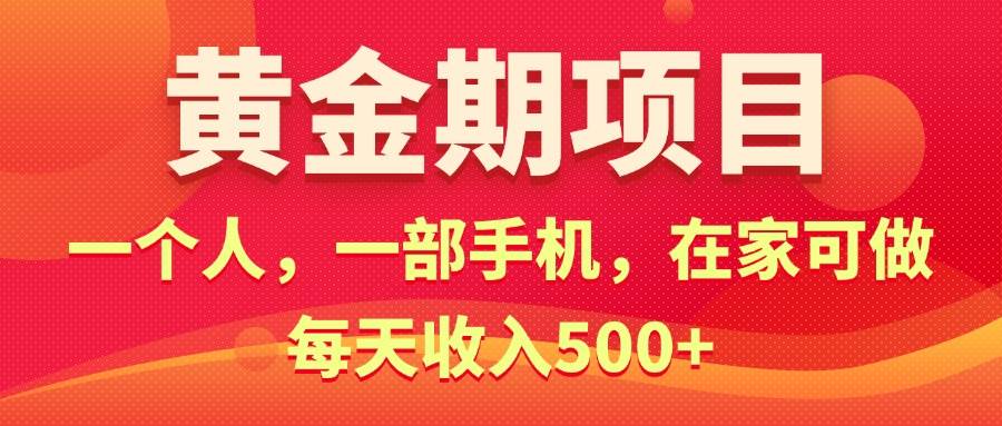 黄金期项目，电商搞钱！一个人，一部手机，在家可做，每天收入500+-鬼谷创业网