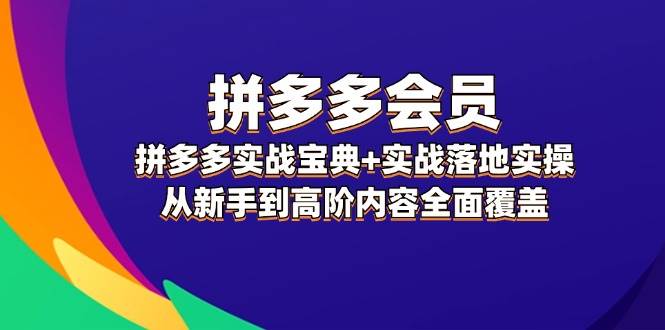 （12056期）拼多多 会员，拼多多实战宝典+实战落地实操，从新手到高阶内容全面覆盖-鬼谷创业网