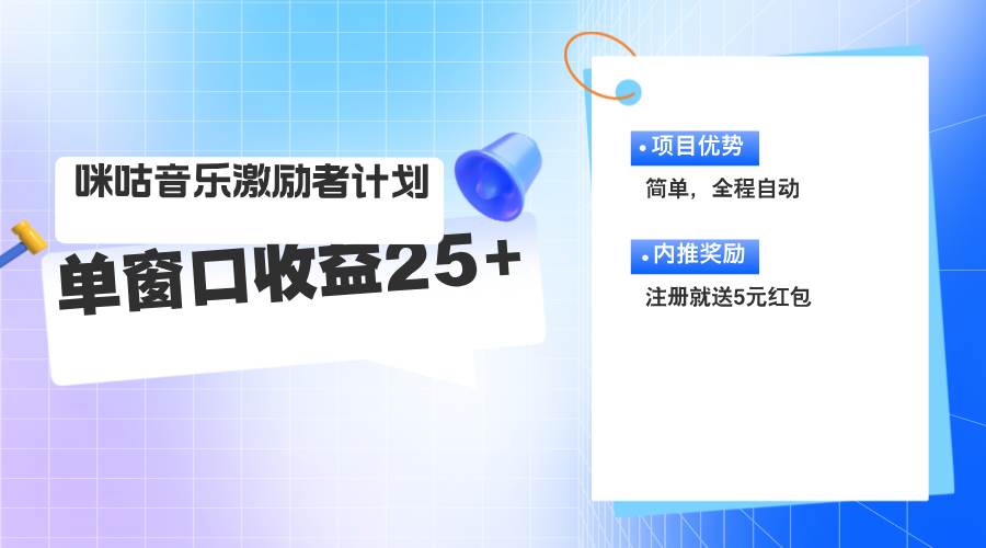 （11942期）咪咕激励者计划，单窗口收益20~25，可矩阵操作-鬼谷创业网