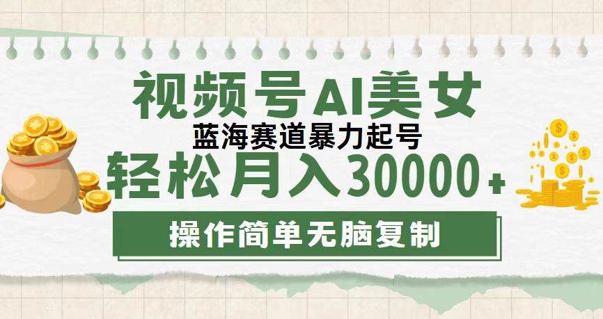 （12087期）视频号AI美女跳舞，轻松月入30000+，蓝海赛道，流量池巨大，起号猛，无…-鬼谷创业网