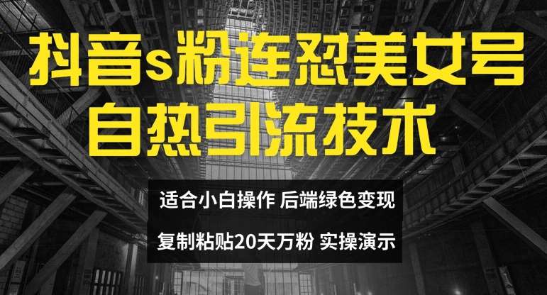 抖音s粉连怼美女号自热引流技术复制粘贴，20天万粉账号，无需实名制，矩阵操作【揭秘】-鬼谷创业网