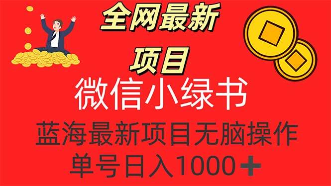 （12163期）全网最新项目，微信小绿书，做第一批吃肉的人，一天十几分钟，无脑单号…-鬼谷创业网