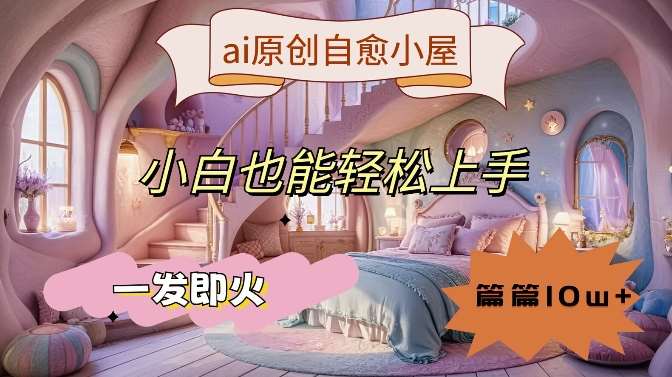 ai原创治愈小屋，小白也能轻松上手，一发即火，篇篇10w+【揭秘】-鬼谷创业网