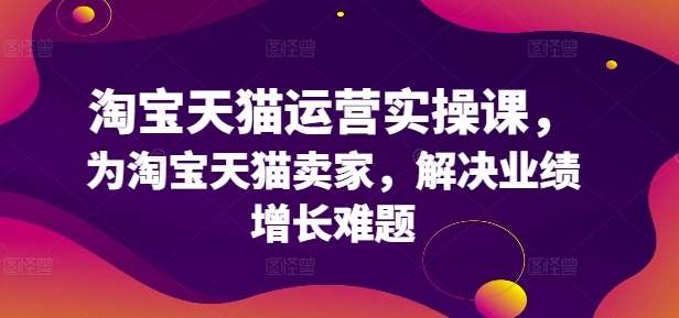 淘宝天猫运营实操课，为淘宝天猫卖家，解决业绩增长难题-鬼谷创业网