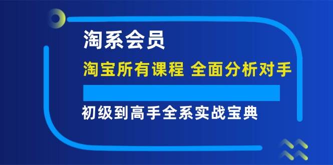 （12055期）淘系会员【淘宝所有课程，全面分析对手】，初级到高手全系实战宝典-鬼谷创业网