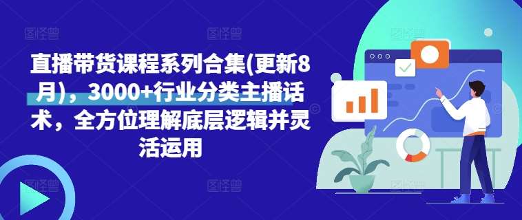 直播带货课程系列合集(更新8月)，3000+行业分类主播话术，全方位理解底层逻辑并灵活运用-鬼谷创业网