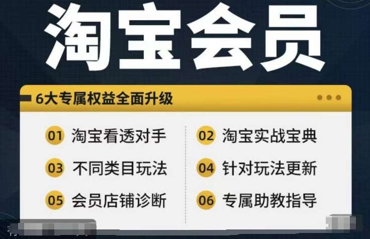 淘宝会员【淘宝所有课程，全面分析对手】，初级到高手全系实战宝典-鬼谷创业网