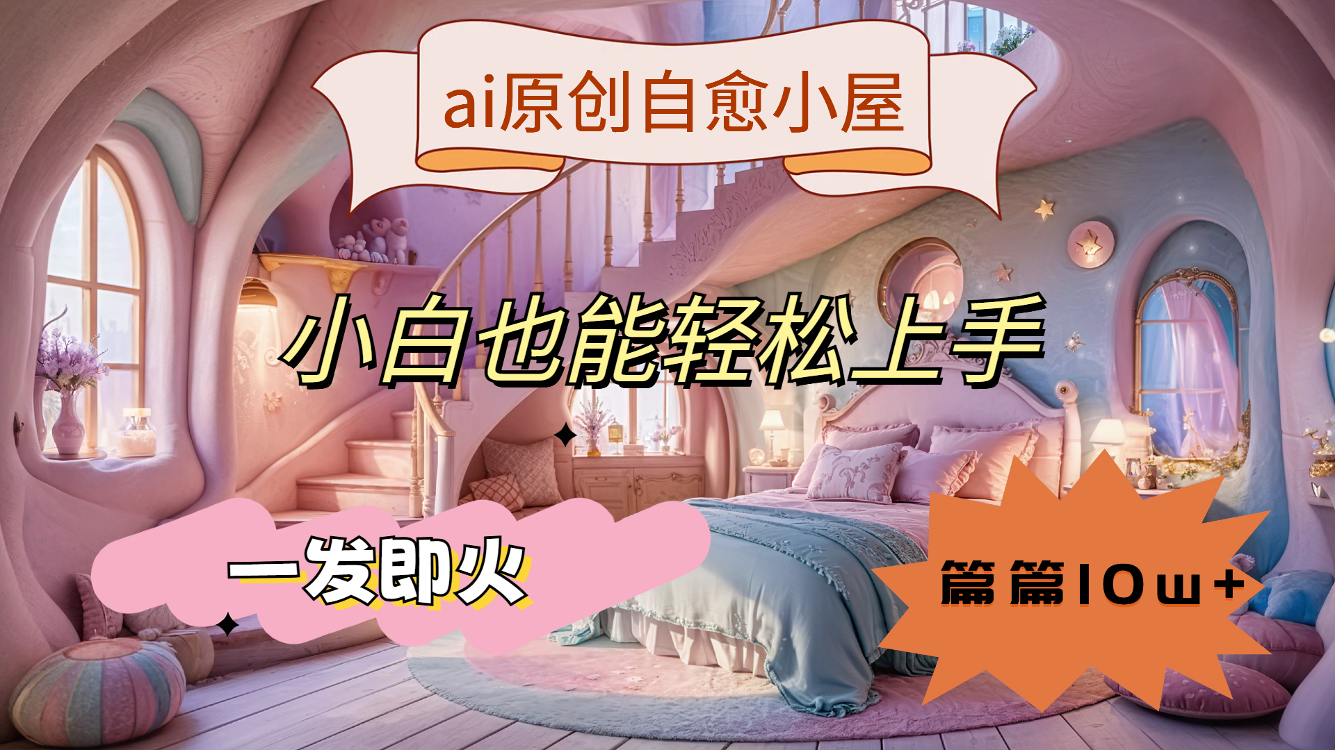 ai原创治愈小屋，小白也能轻松上手，一发即火，篇篇10w+-鬼谷创业网